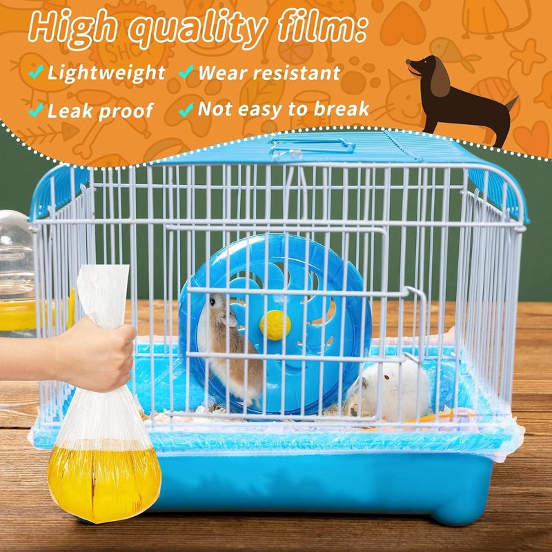 Odluzy 30 Pcs Disposable Bird Cage Liners Clear Plastic Parakeet Cage Liner Bag, Parrot Cage Tray Liners, Universal Bird Cage Accessories for Finches/Canaries/Cockatiels/Birdcage - Image 2