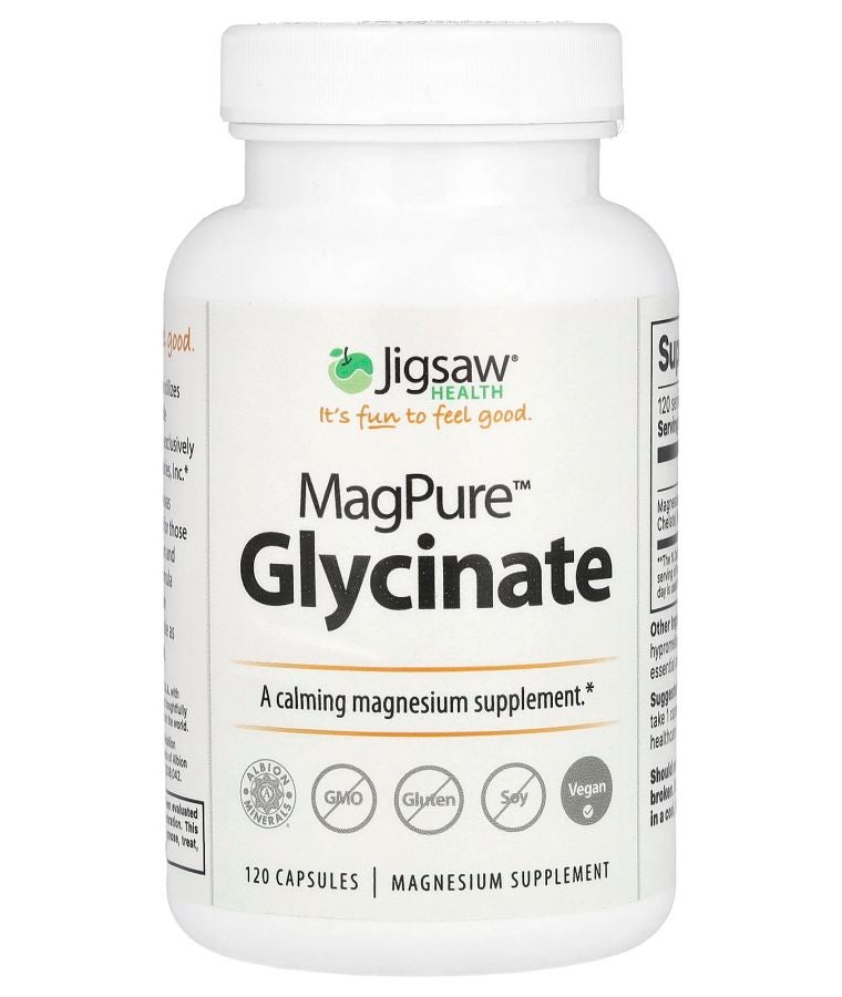 Jigsaw Health MagPure™ Glycinate 120 Capsules (50 mg per Capsule)