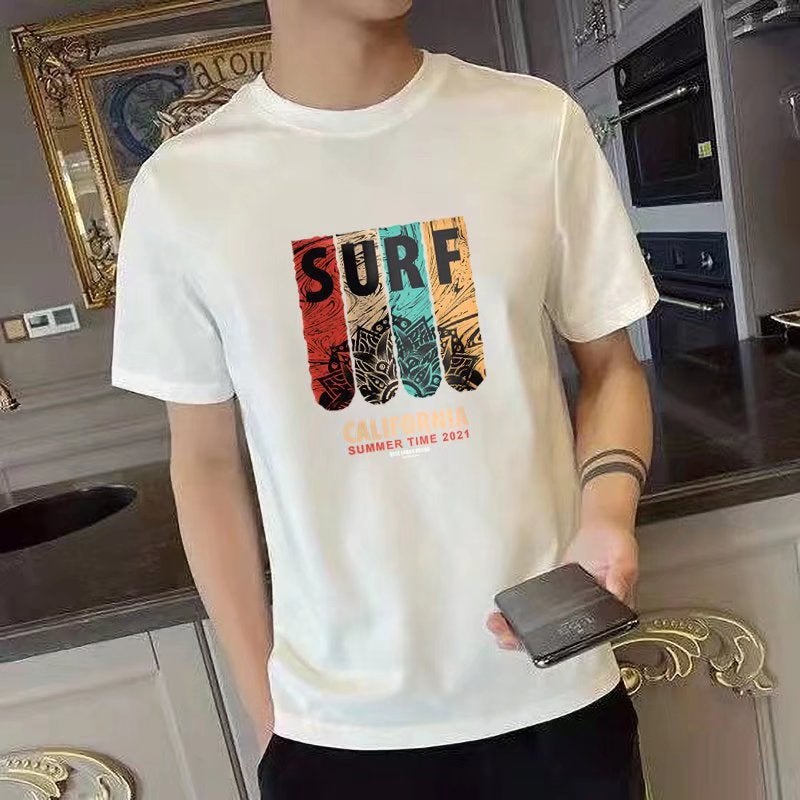 Summer Men's ShorT Sleeve Fashion PrinT Trendy STudenT Couple T-shirT Trendy Round Neck New Popular STandard T-shirT - Image 4