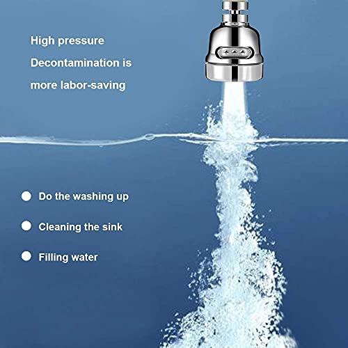 DHRUSIMI 360 Degree Water Swivel Tap Aerator Swivel,Splash-Proof Splash Head for Bathroom Kitchen Tap Nozzle Filter Water Saving Faucet Extender Color very may (Faucet C) - Image 4
