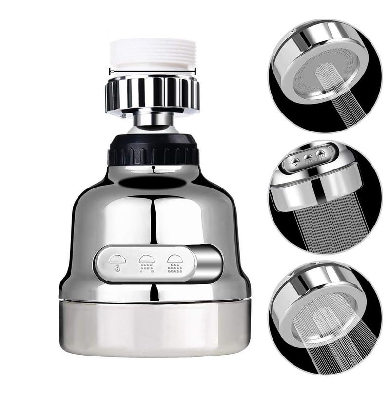 DHRUSIMI 360 Degree Water Swivel Tap Aerator Swivel,Splash-Proof Splash Head for Bathroom Kitchen Tap Nozzle Filter Water Saving Faucet Extender Color very may (Faucet C) - Image 1