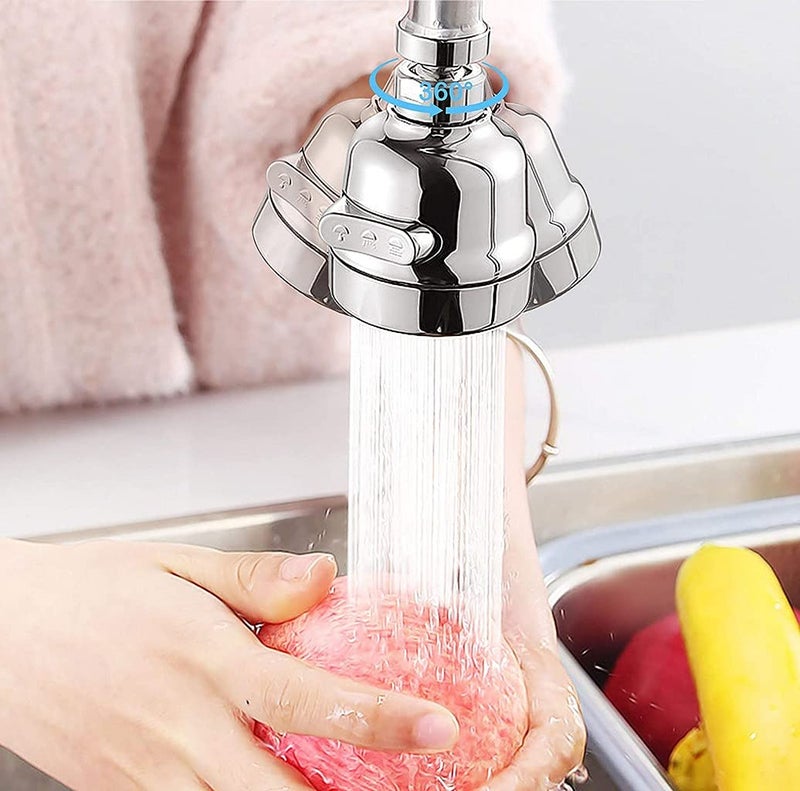 DHRUSIMI 360 Degree Water Swivel Tap Aerator Swivel,Splash-Proof Splash Head for Bathroom Kitchen Tap Nozzle Filter Water Saving Faucet Extender Color very may (Faucet C) - Image 3