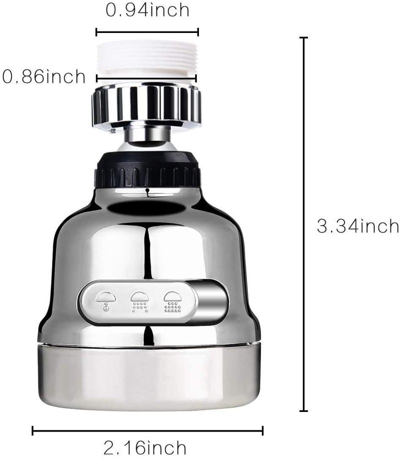 DHRUSIMI 360 Degree Water Swivel Tap Aerator Swivel,Splash-Proof Splash Head for Bathroom Kitchen Tap Nozzle Filter Water Saving Faucet Extender Color very may (Faucet C) - Image 5