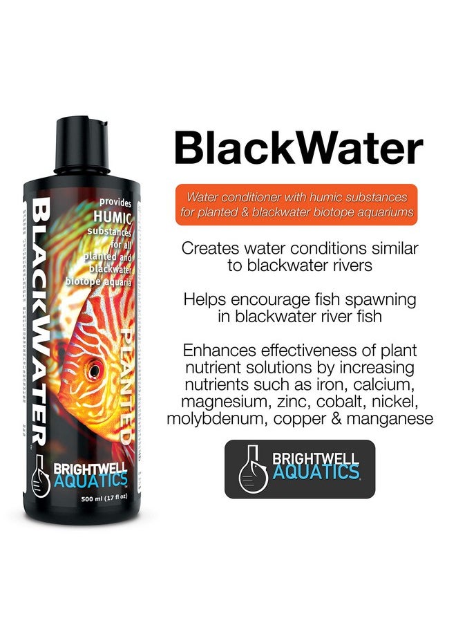 Brightwell Aquatics - Blackwater  Liquid Humic Substance Conditioner For Planted And Freshwater Biotope Aquariums,500Ml - Image 1