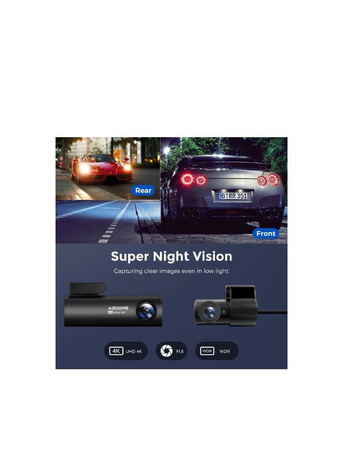 أزدوم داش كام M300s 4K من ازدوم أمامية وخلفية بتحكم صوتي ذكي - Image 3
