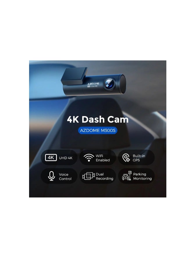 أزدوم داش كام M300s 4K من ازدوم أمامية وخلفية بتحكم صوتي ذكي - Image 2