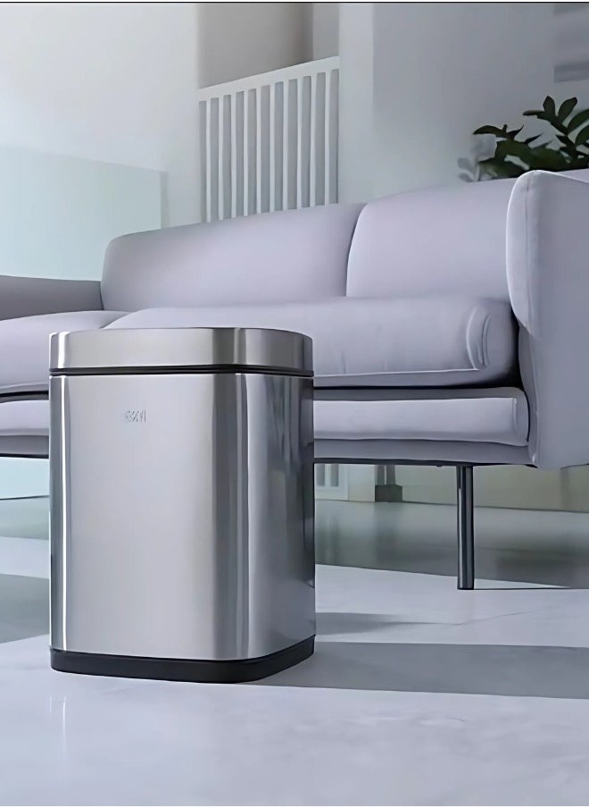 EKO EKO Stainless Steel Fingerprint Proof & Open Top Trash Bin 9 Liters  - Image 5