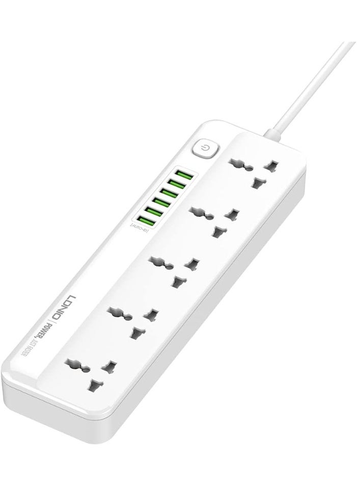 LDNIO SC5614 2500W 5 SOCKETS with 6 USB Ports  DESKTOP EXTENSION HOME CHARGER with 2M EU POWER CORD - Image 1