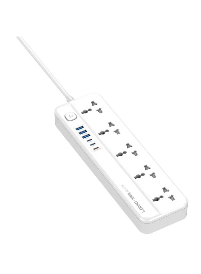 LDNIO SC5614 2500W 5 SOCKETS with 6 USB Ports  DESKTOP EXTENSION HOME CHARGER with 2M EU POWER CORD - Image 1