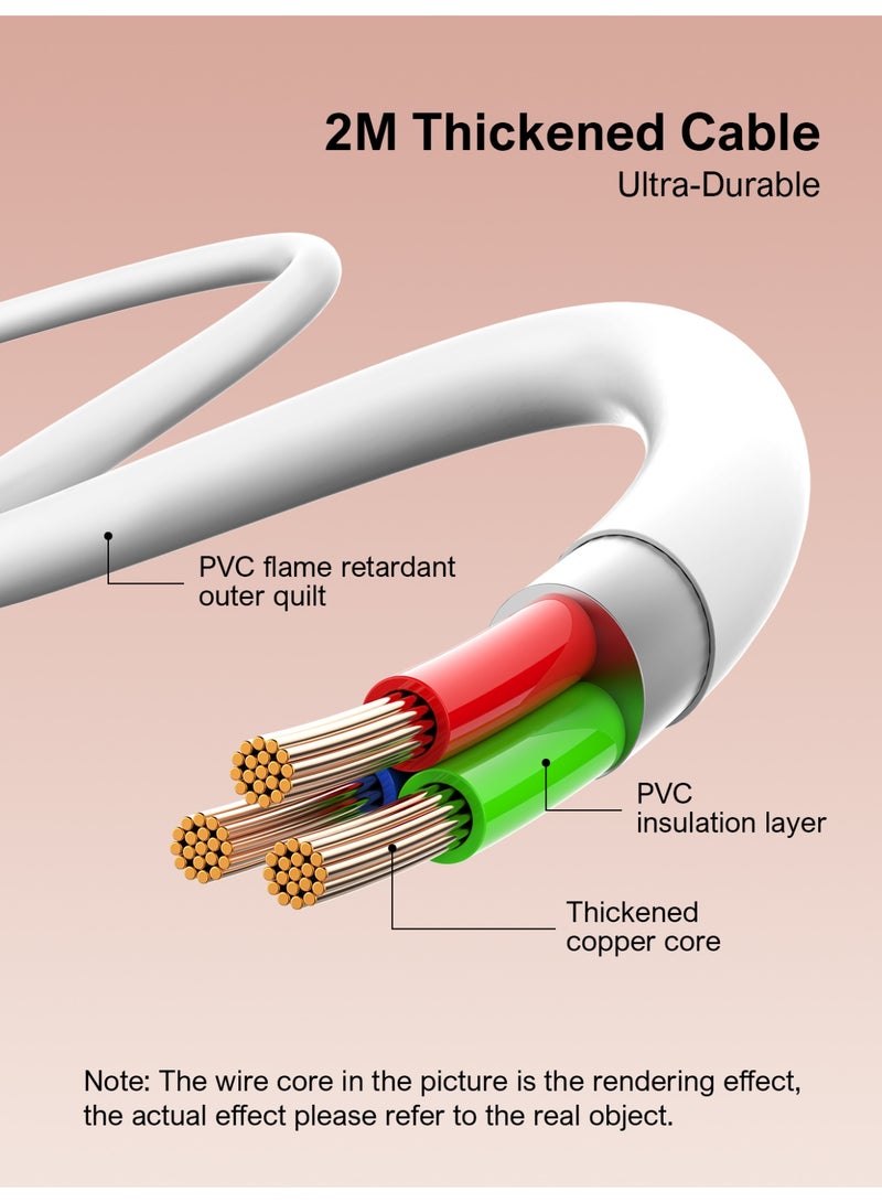 LDNIO SC5614 2500W 5 SOCKETS with 6 USB Ports  DESKTOP EXTENSION HOME CHARGER with 2M EU POWER CORD - Image 4