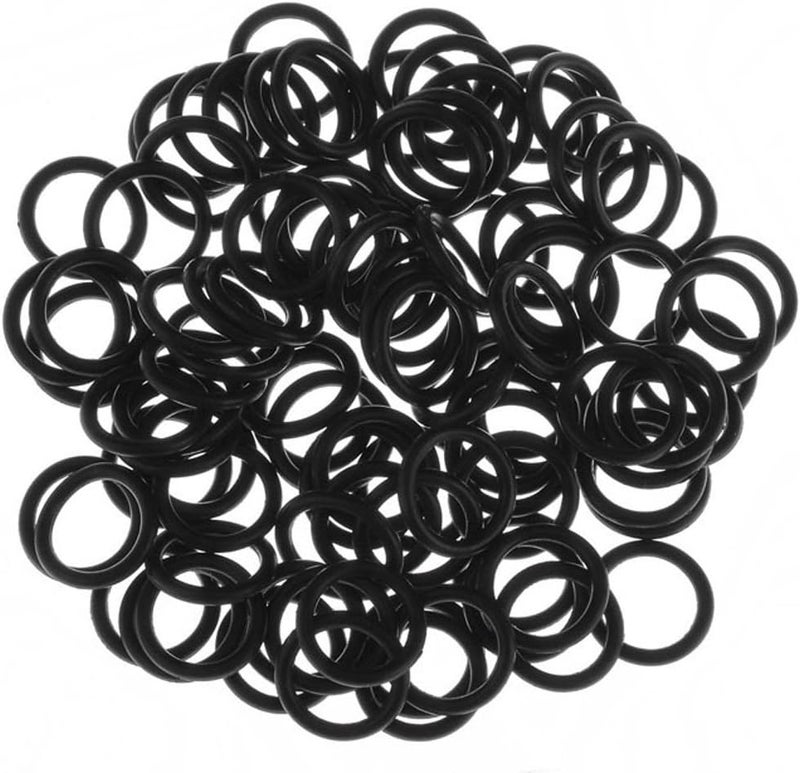 100pcs Black O-Ring for Ear Piercing Gauge Kit 14G 12G 10G 8G 6G 4G 2G 0G 00G 1/2"... 3/4"