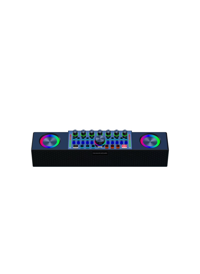 SY8 Sound Card Set 12 Kinds Of Electric Sounds HIFI Sound Quality 3D Stereo 10 Ambient Sounds Bluetooth Sound Card And Sound System In One Live Broadcast Game KTV Smart Phone Sound