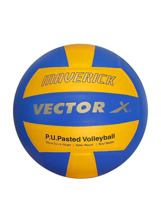 Vector X Maverick-18P PU Volley Ball | Size: 4 | Material Polyurethane (PU) | 18 Panels Volleyball Ball | All Weather Proof | Butyl Bladder | Nylon Wound - Image 1
