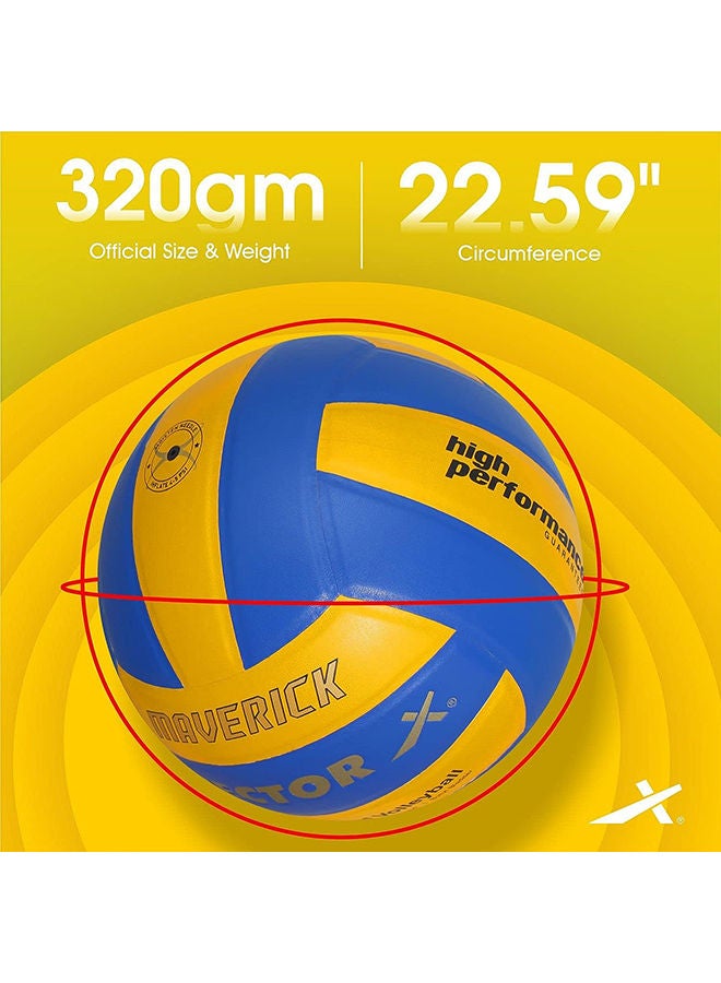 Vector X Maverick-18P PU Volley Ball | Size: 4 | Material Polyurethane (PU) | 18 Panels Volleyball Ball | All Weather Proof | Butyl Bladder | Nylon Wound - Image 4