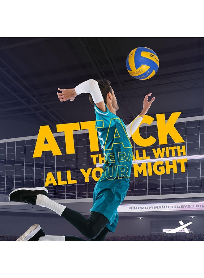 Vector X Maverick-18P PU Volley Ball | Size: 4 | Material Polyurethane (PU) | 18 Panels Volleyball Ball | All Weather Proof | Butyl Bladder | Nylon Wound - Image 5
