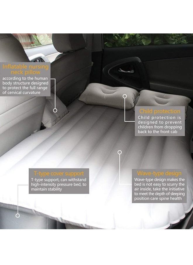 Generic - Car Travel Bed 138*90*45Cm SUV Air Mattresses Car Inflatable Travel Bed for Adjustable Sleeping Pad Airbed Seat Cover Cushion Flocking Cloth with Pump - Image 1