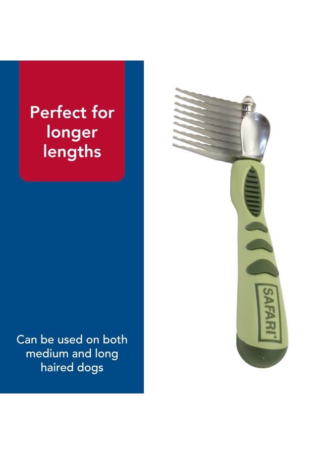 Coastal Pet Safari Dog De-Matting Comb - Serrated Stainless Steel Grooming Tool for Dogs with Medium to Long Hair - Keeps Coats Smooth & Soft - One Size - Image 5