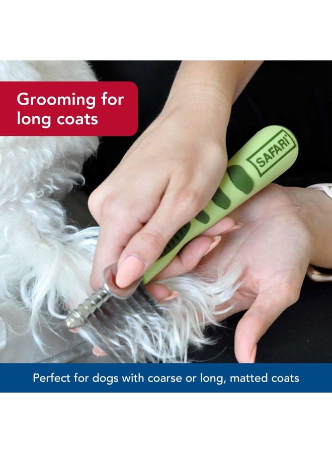 Coastal Pet Safari Dog De-Matting Comb - Serrated Stainless Steel Grooming Tool for Dogs with Medium to Long Hair - Keeps Coats Smooth & Soft - One Size - Image 4
