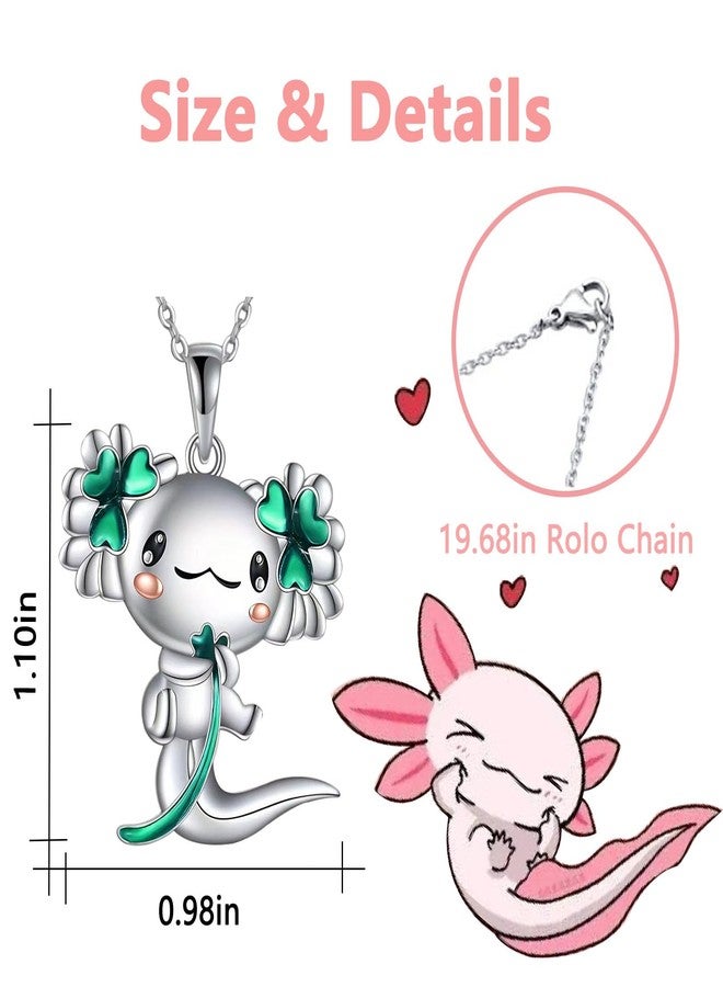 DkakoJew Cute Axolotl Necklace for Girls Boys Pendant Necklaces Gifts Jewelry Gifts for Girls Daughter Boys Son Granddaughter Niece Birthday Christmas Graduation Gift over 3 years old. - Image 3