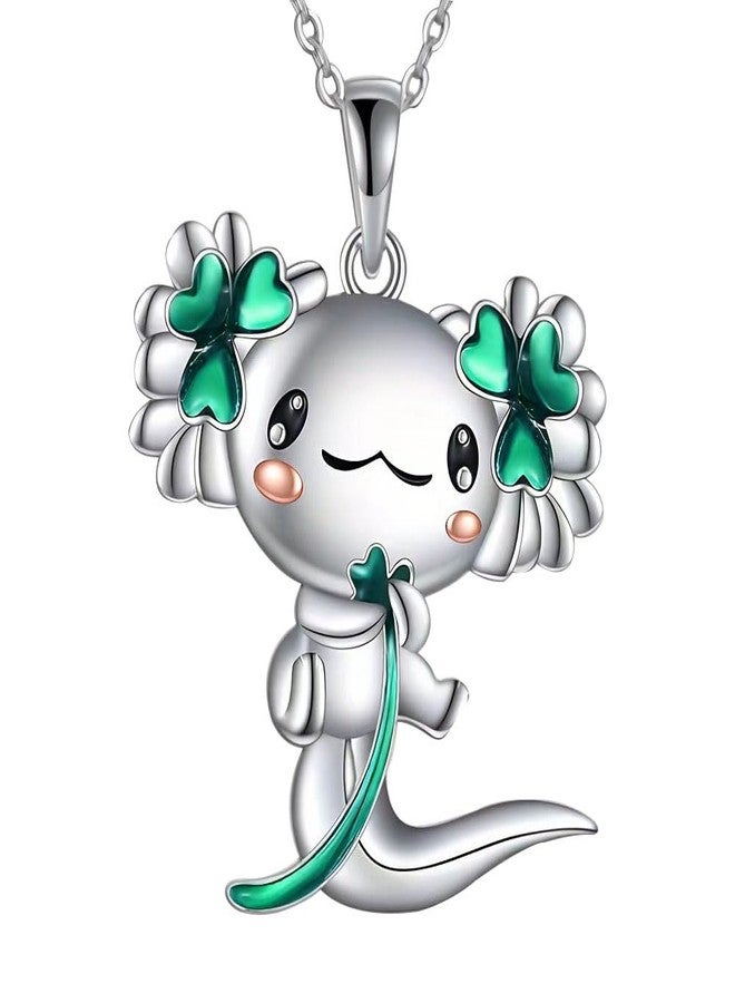DkakoJew Cute Axolotl Necklace for Girls Boys Pendant Necklaces Gifts Jewelry Gifts for Girls Daughter Boys Son Granddaughter Niece Birthday Christmas Graduation Gift over 3 years old. - Image 1
