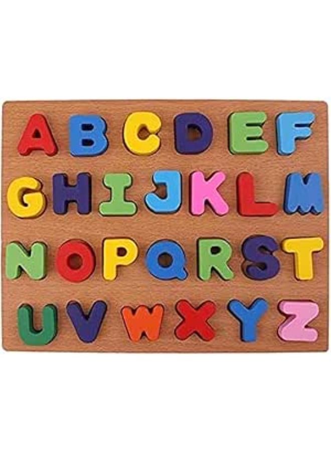 Wooden Alphabet Puzzle Board ABC, Wooden Puzzle Letters ABC,