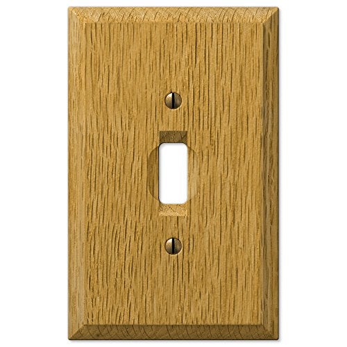 Amerelle 4025T Carson Wallplate, 1 Toggle, Wood, Light Oak, 1-Pack - Image 5