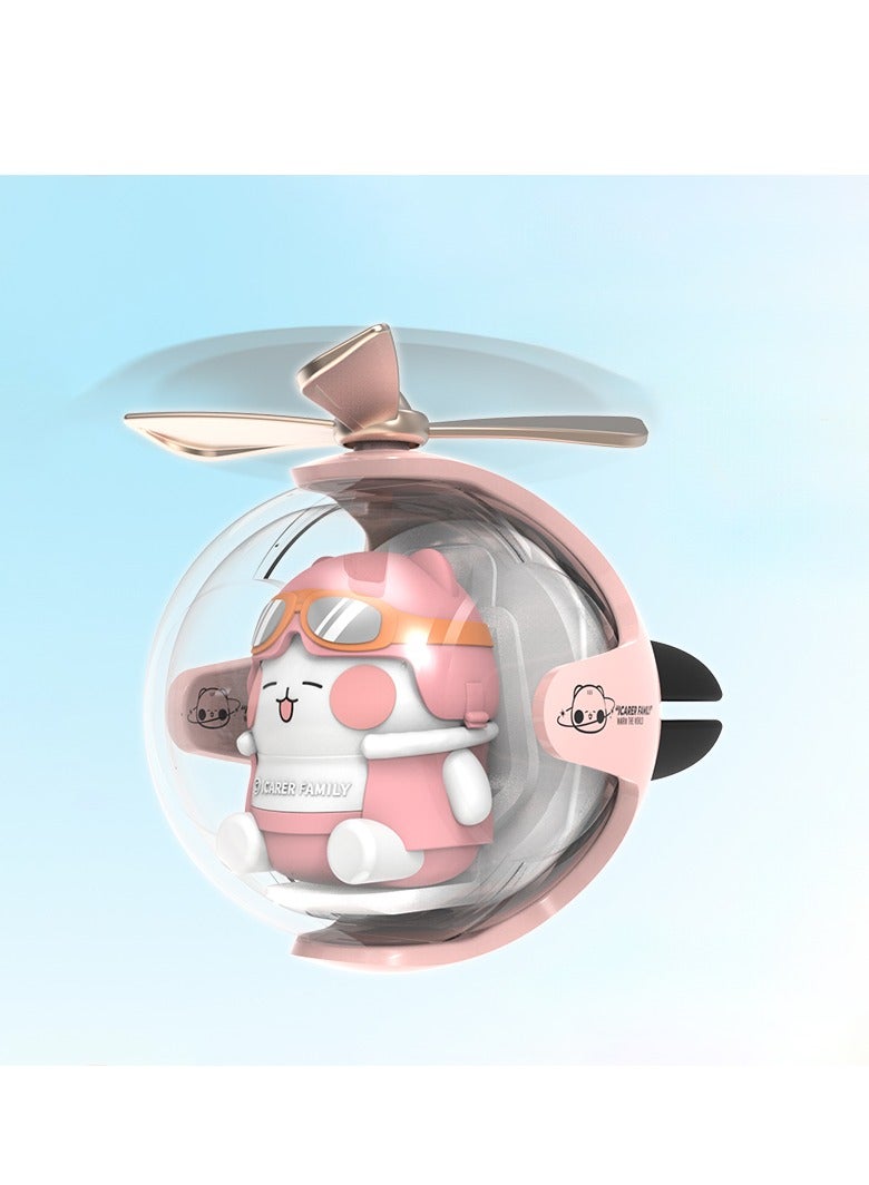 لطيف القط الوردي ركبت سيارة تنقية الهواء ، ركبت سيارة ناشر ، مجهزة بمروحة دوارة ، ركبت سيارة الهواء التهوية العطر ، ركبت سيارة العطر ، الديكورات الباردة ، ركبت السيارة الملحقات ، مع نوعين من الروائح (العطر البحري وعطر العطر) - Image 1