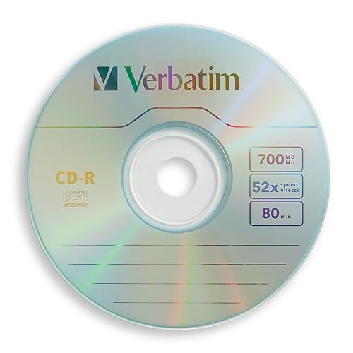 Verbatim CD-R Blank Discs 700MB 80 Minutes 52X Recordable Disc for Data and Music - 100pk Spindle Frustration Free Packaging,Blue - Image 2