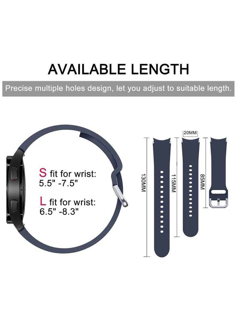 6 Pack Bands Galaxy Watch 4 Bands Compatible with Samsung Galaxy Watch 4 40mm 44mm Colorful Buckle for Women Men (Size:S) - Image 5