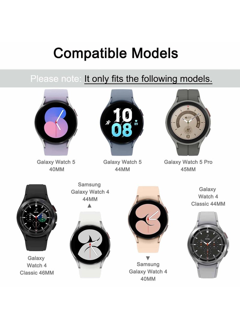 6 Pack Bands Galaxy Watch 4 Bands Compatible with Samsung Galaxy Watch 4 40mm 44mm Colorful Buckle for Women Men (Size:S) - Image 2