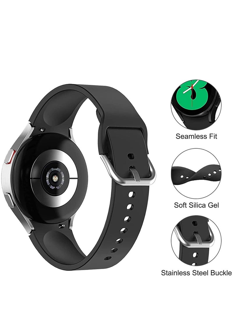 6 Pack Bands Galaxy Watch 4 Bands Compatible with Samsung Galaxy Watch 4 40mm 44mm Colorful Buckle for Women Men (Size:S) - Image 3