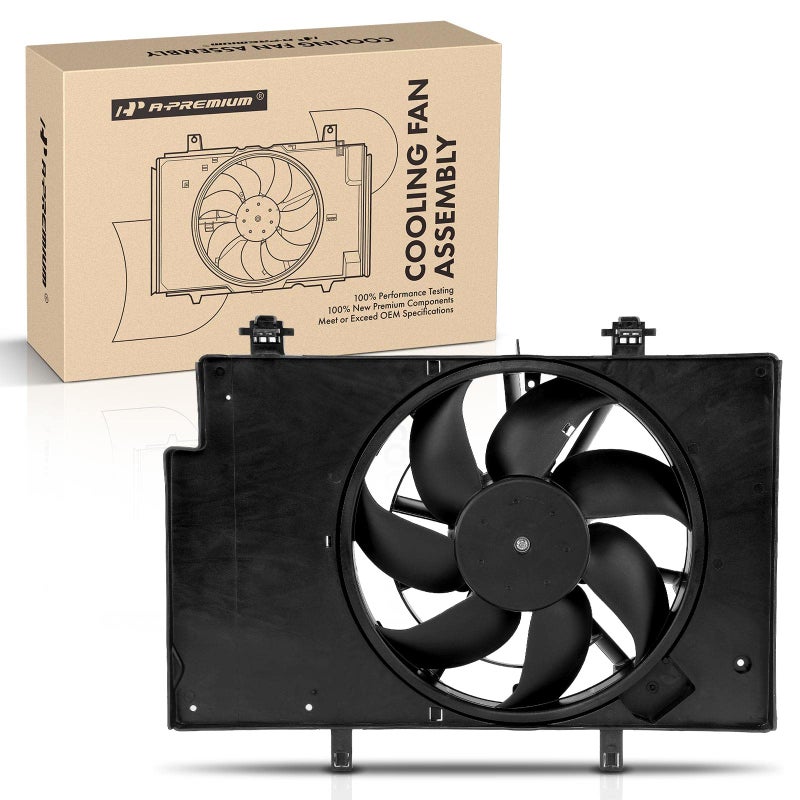 A-Premium APremium Engine Radiator Cooling Fan Assembly Compatible with Select Ford Models Fiesta 20112019 L4 16L Replace 1557572 8V518C607AF