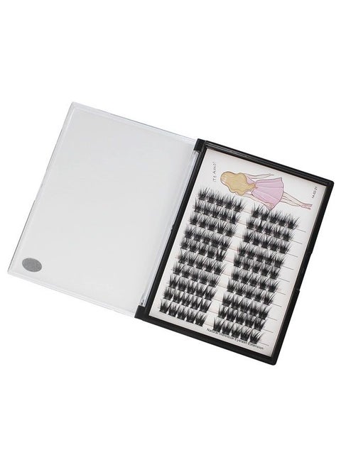 Home Eyelash Extension Thick Segmented 3D Effect Glue Bonded Individual Eyelash Extension Eyelashes Bunches Professional Makeup False Eyelashes (12MM)