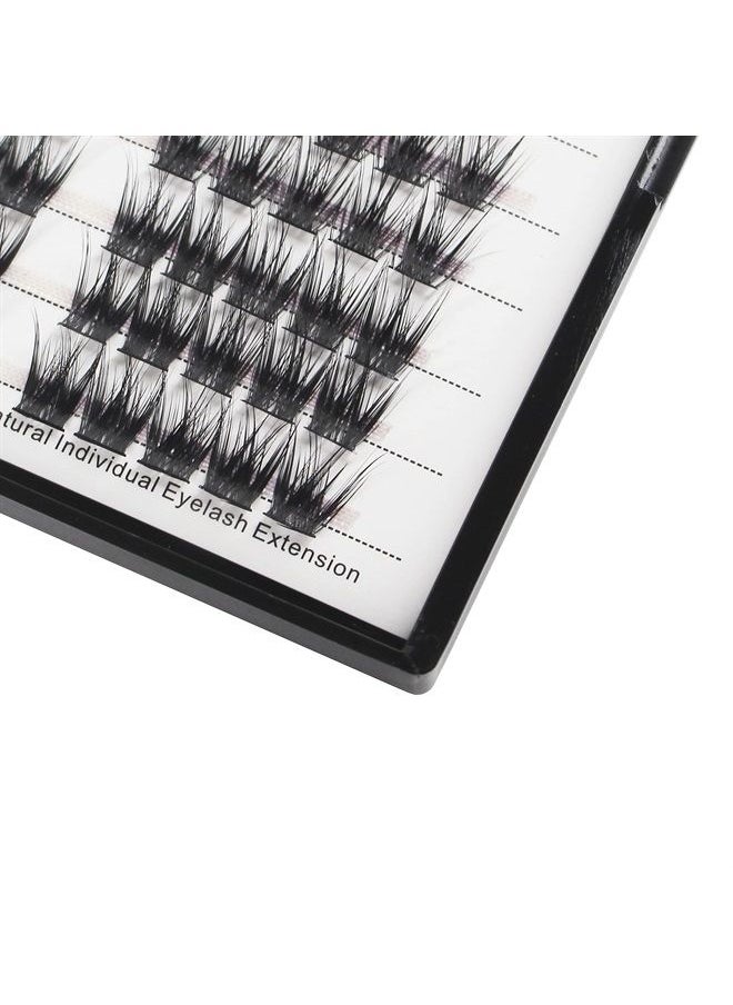 Bodermincer Home Eyelash Extension Thick Segmented 3D Effect Glue Bonded Individual Eyelash Extension Eyelashes Bunches Professional Makeup False Eyelashes (12MM)  - Image 2