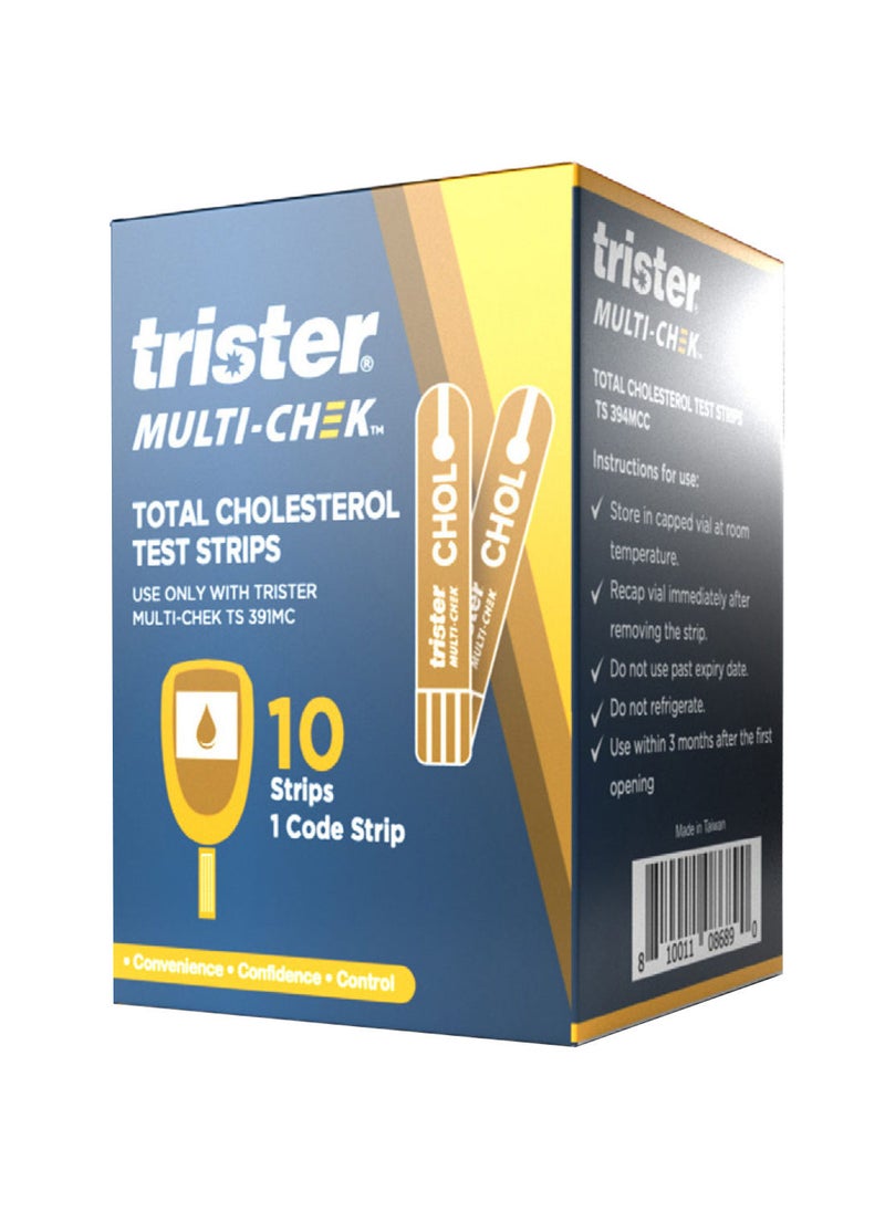 trister Multi-Chek Total Cholesterol 10 Test Strip  - Image 2