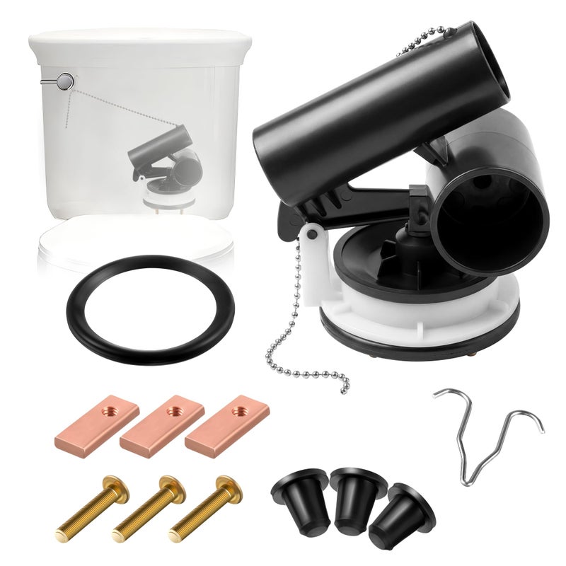 Enhon Toilet Flush Valve Assembly Compatible with American Standard 0471070070A3161Series Toilet Flush Valve Flapper Replacement Kit for One Piece Toilets - Image 2