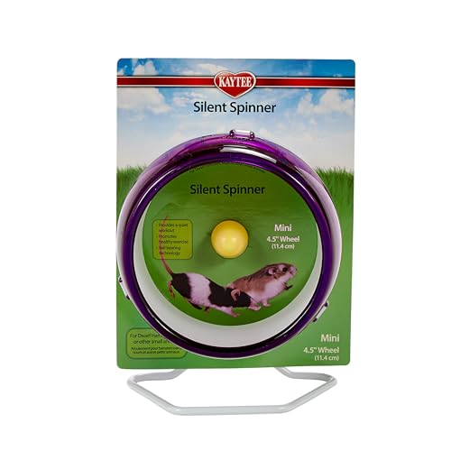 Kaytee Silent Spinner Wheel For Pet Mice and Dwarf Hamsters Mini 45 Inch - Image 1