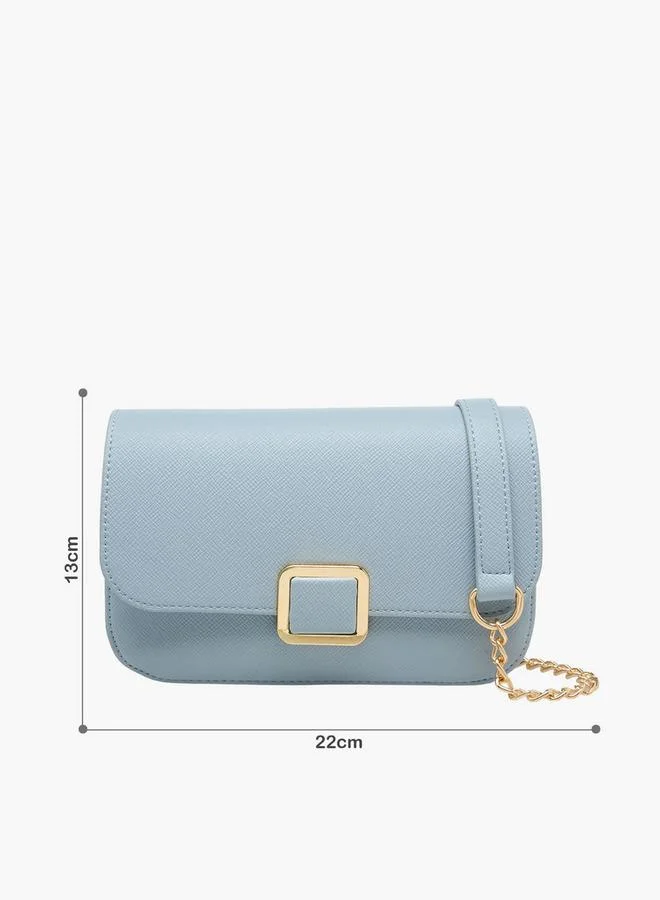 Flora Bella By Shoexpress Flora Bella Textured Crossbody Bag with Detachable Chain Strap