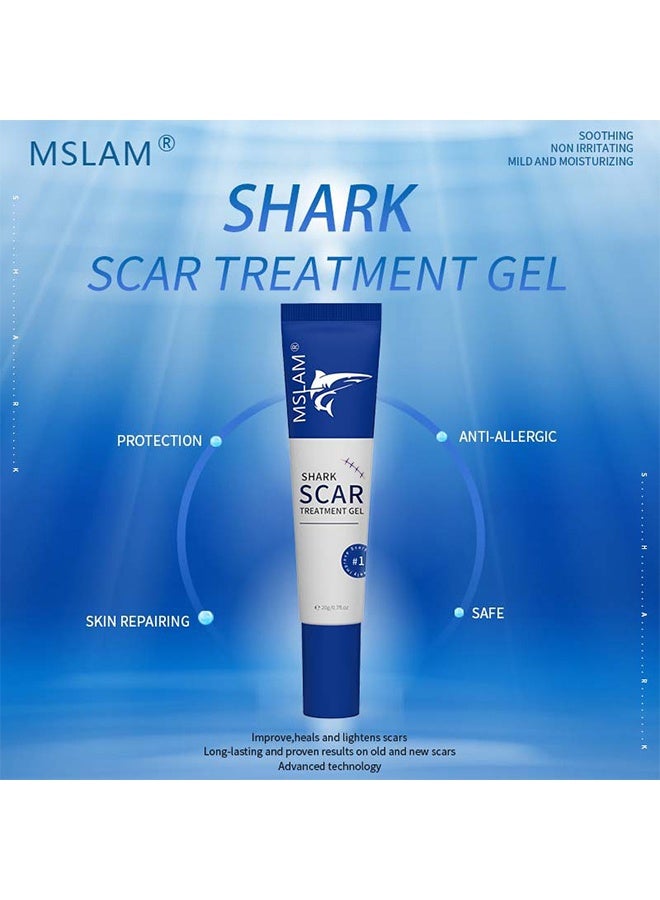 MSLAM Shark Scar Treatment Gel，Scar removal cream, scar repair cream, remove scar stretch marks, relieve and burn repair acne marks (20g) - Image 2