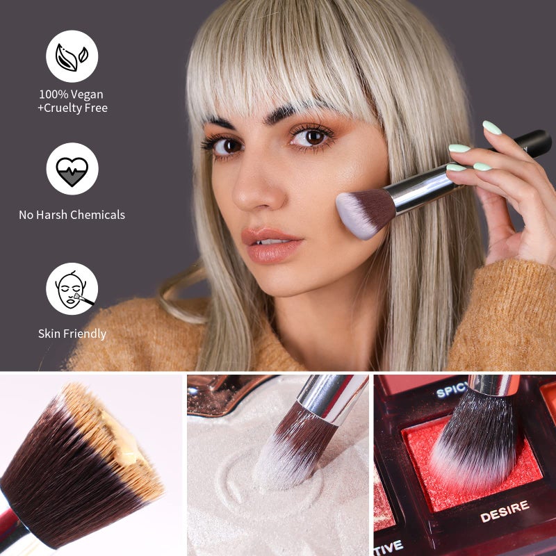 BEAKEY Professional Makeup Brush Set, Ultimate Glamour Make up Brushes for Eye and Face, Foundation, Eyeshadow, Eye Shadow, Concealer, with 2 Blender Sponge for Flawless Application - Image 3