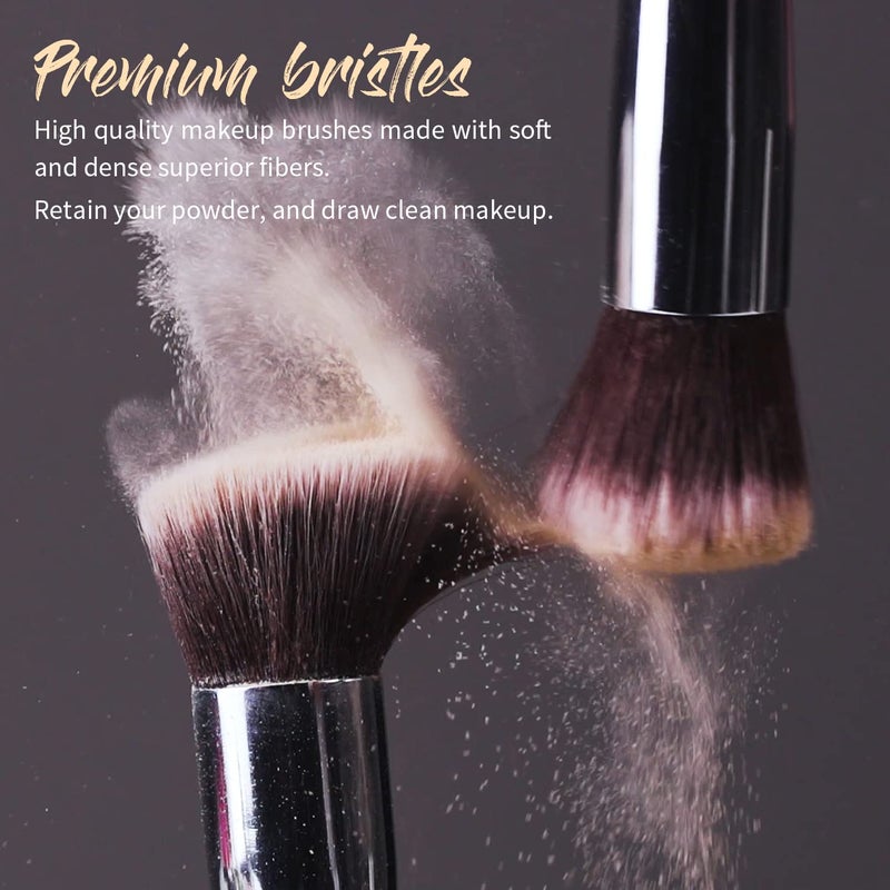 BEAKEY Professional Makeup Brush Set, Ultimate Glamour Make up Brushes for Eye and Face, Foundation, Eyeshadow, Eye Shadow, Concealer, with 2 Blender Sponge for Flawless Application - Image 2