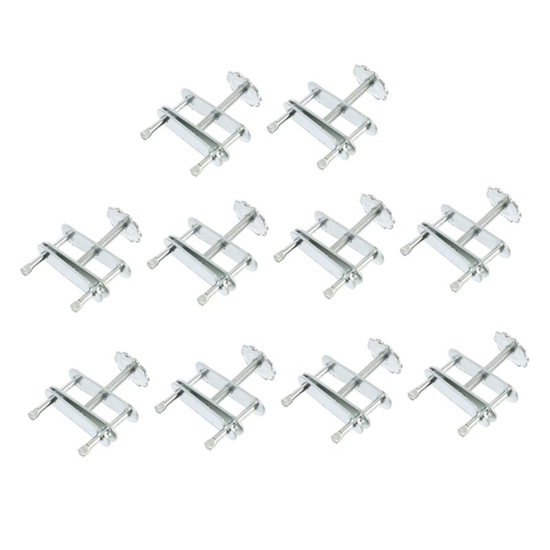 10pcs Adjustable Swivel Flow Control Tubing Clamps with Double Bracket Design and Spiral Screw Handle - Image 2