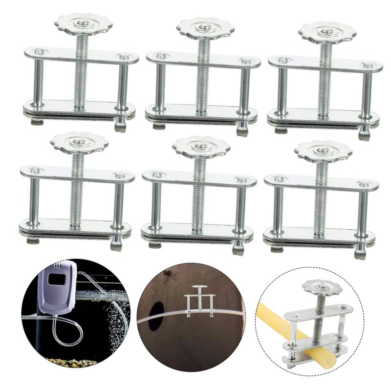 10pcs Adjustable Swivel Flow Control Tubing Clamps with Double Bracket Design and Spiral Screw Handle - Image 5