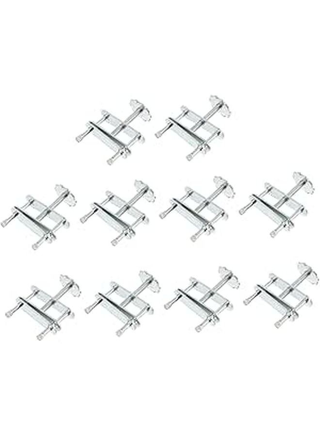 10pcs Adjustable Swivel Flow Control Tubing Clamps with Double Bracket Design and Spiral Screw Handle - Image 1