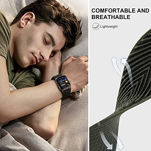 CCnutri 4 Pack Stretchy Solo Loop Compatible with Apple Watch Bands 38mm 40mm 41mm 42mm 44mm 45mm 46mm 49mm Women Men, Sport Nylon Elastic Straps Wristbands for iWatch Series 11 10 9 8 7 6 5 4 11 Ultra/SE 3 2 - Image 3