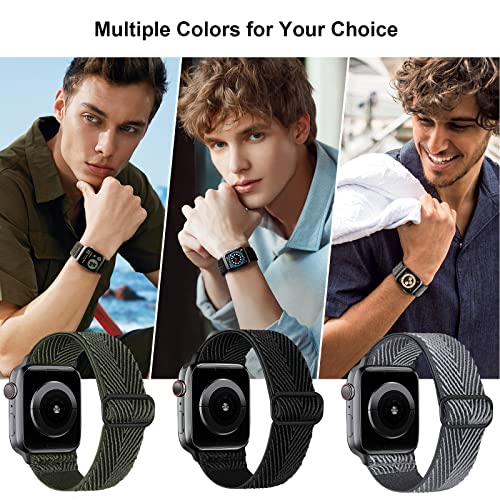 CCnutri 4 Pack Stretchy Solo Loop Compatible with Apple Watch Bands 38mm 40mm 41mm 42mm 44mm 45mm 46mm 49mm Women Men, Sport Nylon Elastic Straps Wristbands for iWatch Series 11 10 9 8 7 6 5 4 11 Ultra/SE 3 2 - Image 4