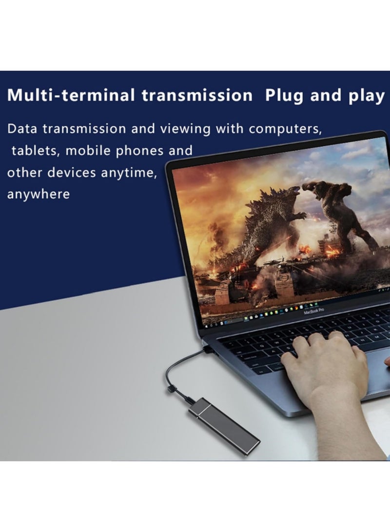 Aookay 64GB External Hard Drive,Large Capacity Ultra Slim Portable Hard Shockproof Anti-Drop Drive External USB 3.1 Storage Compatible for PC, Desktop, Laptop, Harddrive (Silver) - Image 5