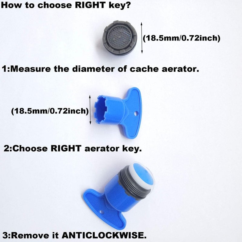 ONESWI Aerator Wrench, Cache Faucet Aerator Key, Removal Wrench Tool for M16.5 M18.5 M21.5 M24 Cache Aerators, 4 Sizes - Image 3