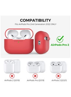 Generic AirPods Pro 2nd Generation Soft Silicone Case Cover Full Body Shockproof Covers with Anti-Lost Hand Strap  - Image 2