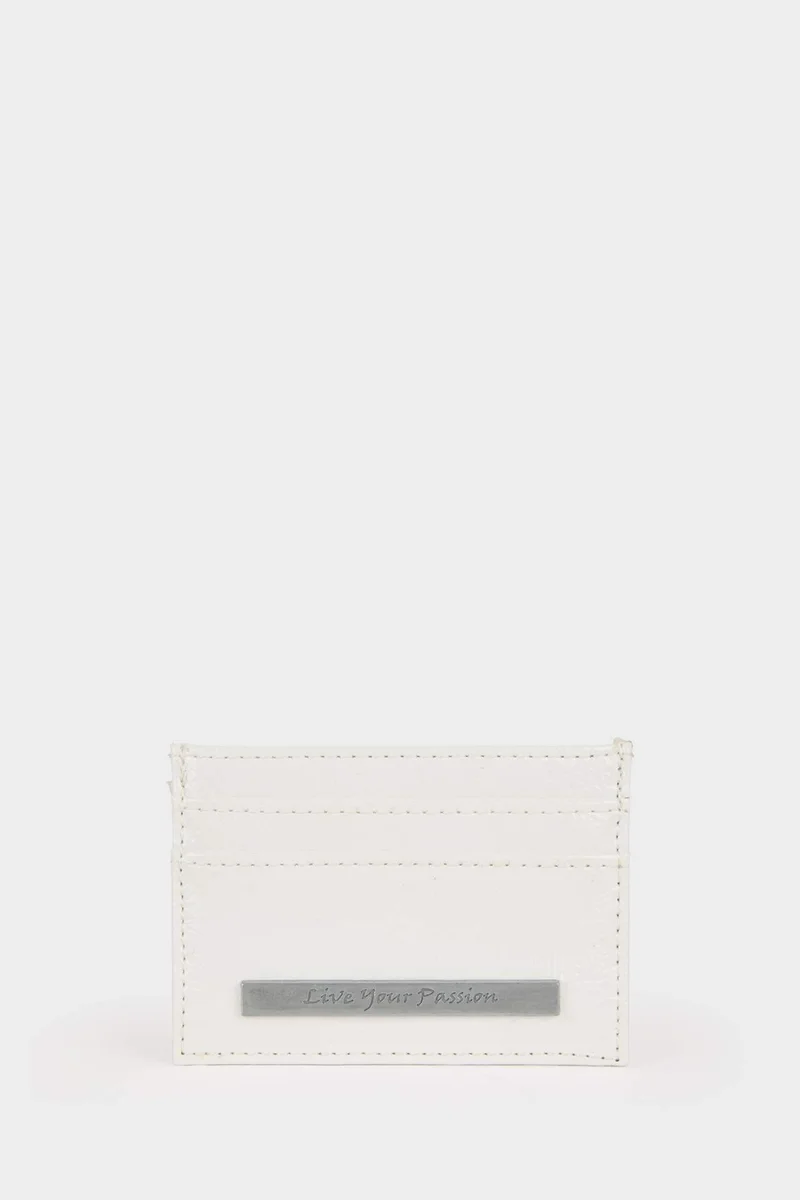 Woman Faux Leather Business Card Wallet
